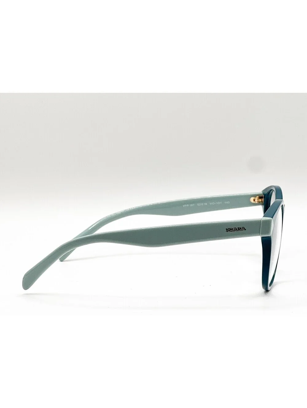 Prada Vpr 16T VIO-1O1 Dark Teal Round Authentic Eyeglass Frames 52-18-140
